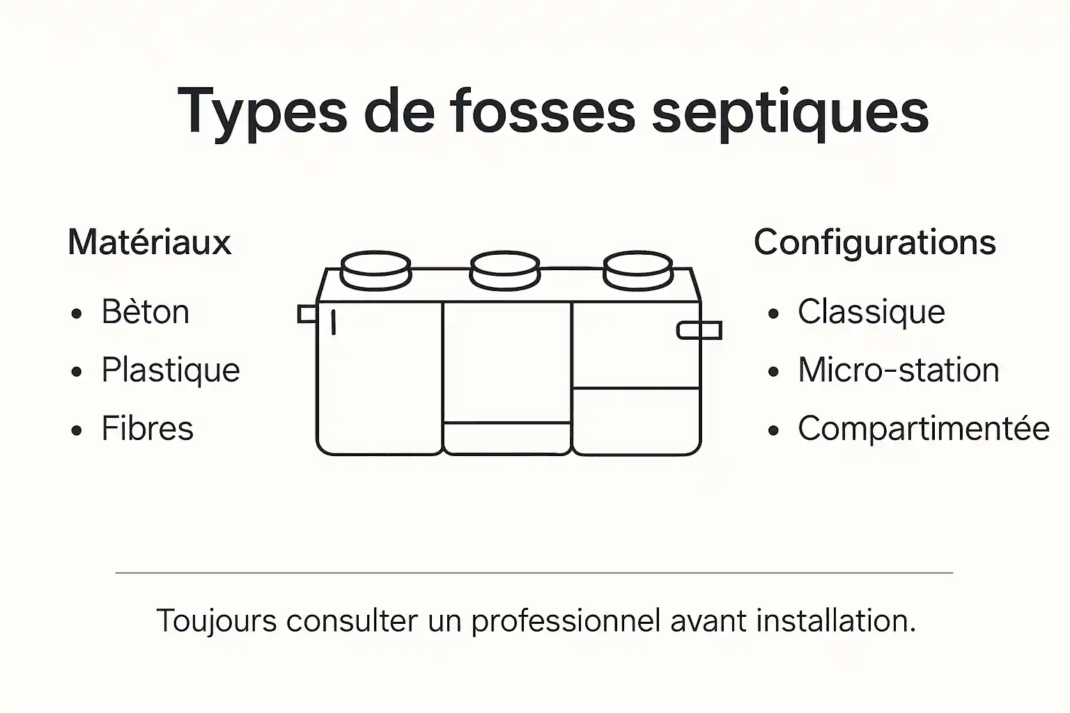 Infographie : les différents modèles de fosses septiques en Belgique