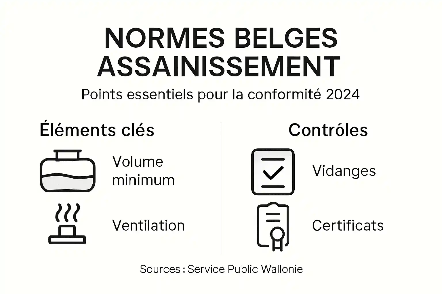 Découvrez notre infographie dédiée aux réglementations belges en matière d’assainissement des eaux, pour tout comprendre sur les normes à respecter.
