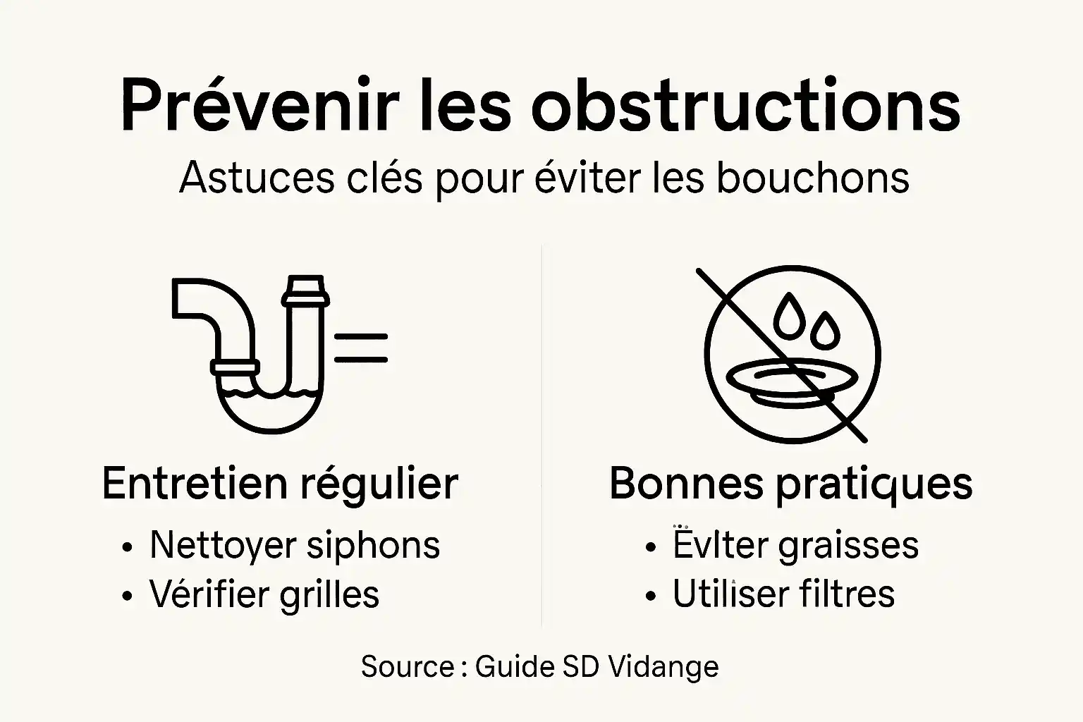 Infographie : les bons réflexes pour éviter les risques d’obstruction