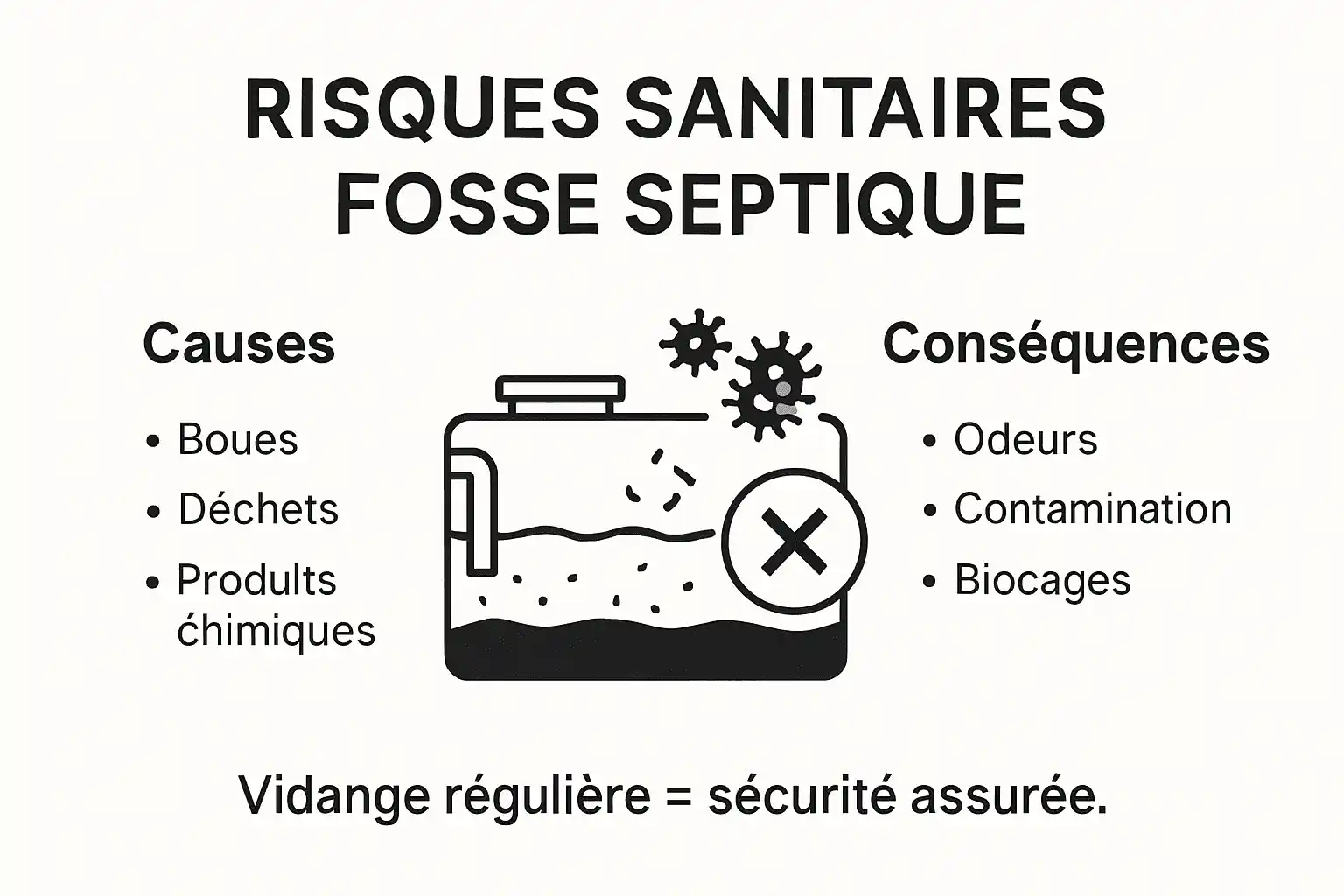 Infographie : les risques pour la santé liés aux fosses septiques